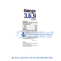 Viên uống Omega 3.6.9 Slaska Fish Oil 500mg giúp  tăng cường thị lực, tốt cho tim mạch hộp 100 viên