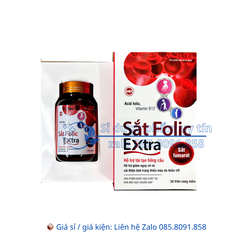 Viên uống Sắt Folic Extra giúp bổ sung sắt, acid folic và vitamin hộp 30 viên