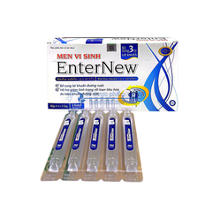 Men Vi Sinh EnterNew giúp bổ sung lợi khuẩn đường ruột. Hỗ trợ giảm tình trạng rối loạn tiêu hóa hộp 20 ống