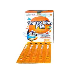 Siro Thymo Kẽm PTA giúp tăng cường tiêu hóa, giúp ăn ngon, hỗ trợ nâng cao sức đề kháng hộp 20 ống