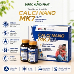 Viên uống Calcinano MK7 Plus giúp bổ sung canxi, giúp xương và răng chắc khỏe hộp 60 viên