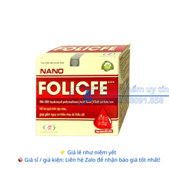 Siro Nano Folicfe +++ giúp bổ sung sắt và acid folic hộp 20 ống