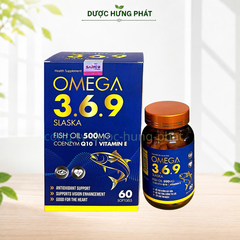Viên uống Omega 3.6.9 Slaska giúp tăng cường thị lực, tốt cho tim mạch hộp 60 viên