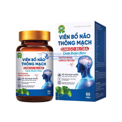Viên Bổ Não Thông Mạch Ginkgo Biloba Cere Brain Max giúp hoạt huyết, tăng cường tuần hoàn máu não hộp 60 viên