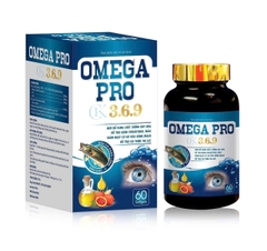 Viên uống Omega Pro 3.6.9 giúp giảm thoái hóa võng mạc, giảm nguy cơ xơ vữa động mạch hộp 60 viên