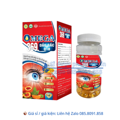 Viên uống Omega 369 Dầu Gấc Q10 giúp tốt cho mắt, giảm nguy cơ xơ vữa động mạch hộp 100 viên