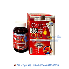 Viên Uống Omega 369 Dầu Gấc Q10 giúp giảm cholesterol máu, giảm nguy cơ xơ vữa động mạch, cải thiện thị lực hộp 100 viên