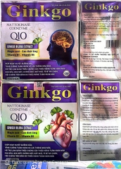 Viên uống bổ não Ginkgo Nattokinase Coenzyme Q10 giúp hoạt huyết dưỡng não hộp 100 viên ( Hộp Tím )