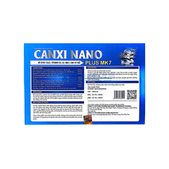 Viên uống Canxi Nano Plus MK7 giúp bổ sung Calci, vitamin D3, K2 (MK7) phát triển chiều cao cho trẻ em hộp 60 viên
