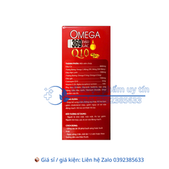 Viên Uống Omega 369 Dầu Gấc Q10 giúp giảm cholesterol máu, giảm nguy cơ xơ vữa động mạch, cải thiện thị lực hộp 100 viên