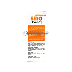 Siro Family Saco giúp bổ phế, hỗ trợ làm giảm ho gió, ho khan, ho có đờm, đau rát họng, khản tiếng do viêm họng, viêm phế quản hộp 100 ml