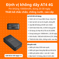 AT4 - Định vị không dây 4G, Pin 10000mAh