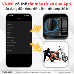 VN09F – Định vị GPS 4G ổn định cho ô tô kèm Tắt máy từ xa cho xe máy