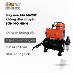 DỤNG CỤ MÔ HÌNH - MÁY NÉN KHÍ KHÔNG DẦU AIR COMPRESSOR SIÊU ÊM MA292 VỚI BÌNH 3L CHUYÊN SƠN GUNDAM