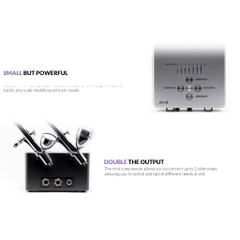 MÁY NÉN KHÍ KHÔNG DẦU PHUN SƠN MINI GAAHLERI - nạp khí nhanh, không gây ồn chuyên dùng phun sơn mô hình, makeup, nails