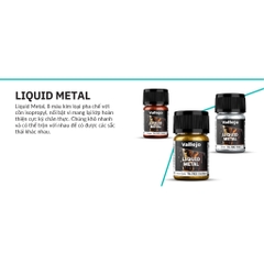 Sơn VALLEJO gốc lacquer Kim Loại 35 ml thân thiện môi trường cọ, airbrush, mô hình gundam