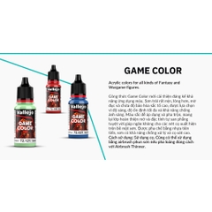 Sơn VALLEJO 1-40 gốc nước ACRYLIC GAME COLOR 18 ml thân thiện môi trường cọ, airbrush, mô hình gundam