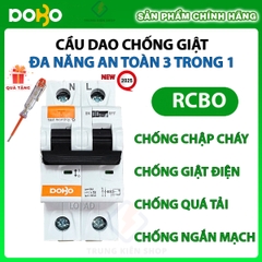[RCBO 32A] Cầu Dao Chống Giật RCBO DOBO KOREA đa năng - siêu nhạy 4kA 30mA - Aptomat chống giật test trực tiếp - DB65LE-883222