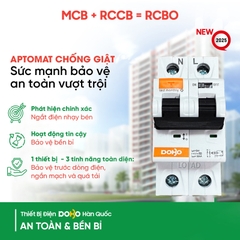 [RCBO 20A] Cầu Dao Chống Giật 20A  RCBO DOBO KOREA đa năng - siêu nhạy 4kA 30mA (Aptomat chống giật) Hàng chính hãng DB65LE-882022