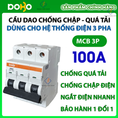 [HÀNG CHÍNH HÃNG] Cầu Dao Tự Động 3 Pha DOBO KOREA - MCB 3 PHA siêu nhạy - 6kA (Aptomat chống chập - quá tải)