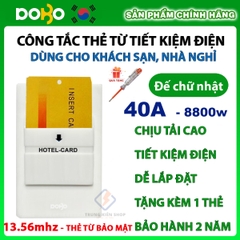 (13.56 mhz NFC Mifare) Bộ công tắc thẻ từ khách sạn tiết kiệm điện DoBo Hàn Quốc 40A - Bảo mật cao -  BH 2 năm đổi mới