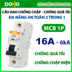Cầu Dao Tự Động 1P 6kA MCB DOBO KOREA - siêu nhạy 6kA  (Aptomat tự động bảo vệ quá tải - chống chập cháy