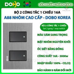 Công tắc Ổ cắm điện âm tường DoBo Hàn Quốc A88 nhôm cao cấp nhập khẩu chính hãng - Bảo hành 9 năm - NPP Trung Kiên
