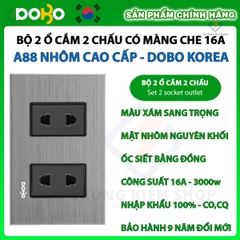 Công tắc Ổ cắm điện âm tường DoBo Hàn Quốc A88 nhôm cao cấp nhập khẩu chính hãng - Bảo hành 9 năm - NPP Trung Kiên