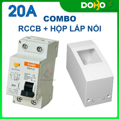 Cầu Dao Chống Giật RCCB 2P16-20-25-32-40-50-63A 30mA  DOBO KOREA đa năng - siêu nhạy - test giật trực tiếp