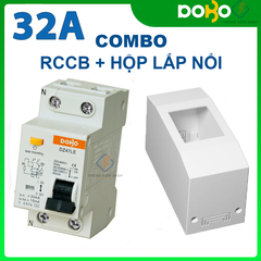 Cầu Dao Chống Giật RCCB 2P16-20-25-32-40-50-63A 30mA  DOBO KOREA đa năng - siêu nhạy - test giật trực tiếp