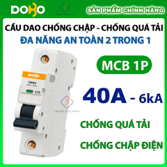Cầu Dao Tự Động 1P 6kA MCB DOBO KOREA - siêu nhạy 6kA  (Aptomat tự động bảo vệ quá tải - chống chập cháy