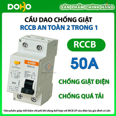 Cầu Dao Chống Giật RCCB 2P16-20-25-32-40-50-63A 30mA  DOBO KOREA đa năng - siêu nhạy - test giật trực tiếp