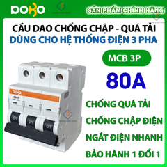 [HÀNG CHÍNH HÃNG] Cầu Dao Tự Động 3 Pha DOBO KOREA - MCB 3 PHA siêu nhạy - 6kA (Aptomat chống chập - quá tải)