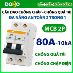 Cầu Dao Tự Động MCB DOBO KOREA 2P 6kA  Loại Tốt CHỐNG CHẬP - CHỐNG QUÁ TẢI SIÊU NHẠY ( Aptomat chống chập)