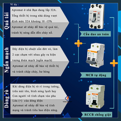 Cầu Dao Chống Giật RCCB 2P16-20-25-32-40-50-63A 30mA  DOBO KOREA đa năng - siêu nhạy - test giật trực tiếp