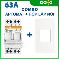 [HÀNG CHÍNH HÃNG] Cầu Dao Đảo Chiều DoBo Korea 2P 63A - Aptomat đảo chiều DoBo - Thiết kế mới - Hàng Tốt - BH 12 tháng