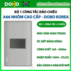 Bộ công tắc ổ cắm điện âm tường DoBo Hàn Quốc A66 nhôm cao cấp nhập khẩu chính hãng - Bảo hành 9 năm - NPP Trung Kiên