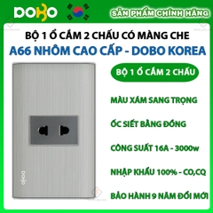 Bộ công tắc ổ cắm điện âm tường DoBo Hàn Quốc A66 nhôm cao cấp nhập khẩu chính hãng - Bảo hành 9 năm - NPP Trung Kiên