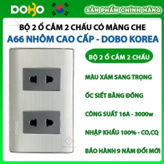 Bộ công tắc ổ cắm điện âm tường DoBo Hàn Quốc A66 nhôm cao cấp nhập khẩu chính hãng - Bảo hành 9 năm - NPP Trung Kiên