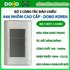 Bộ công tắc ổ cắm điện âm tường DoBo Hàn Quốc A66 nhôm cao cấp nhập khẩu chính hãng - Bảo hành 9 năm - NPP Trung Kiên