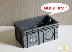 Đế âm tường cho ổ cắm điện chữ nhật cao cấp DoBo Korea - Hàng chính hãng - Đế chôn âm tường chống cháy 86x180x50mm