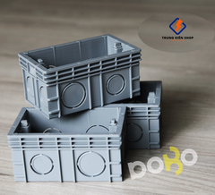Đế âm tường cho ổ cắm điện chữ nhật cao cấp DoBo Korea - Hàng chính hãng - Đế chôn âm tường chống cháy 86x180x50mm