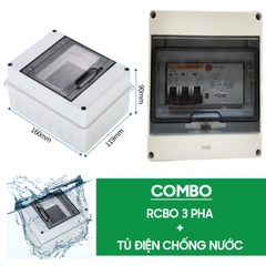 [RCBO 3P 32A] Cầu Dao Chống Giật  RCBO 3 Pha 380V 32A RCBO DOBO KOREA siêu nhạy - 4.5kA 30mA (Aptomat chống giật) DZ47LE-88323P