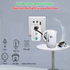 Ổ cắm thông minh Hunonic SK01. Điều khiển từ xa bằng điện thoại thông qua Wifi| Hẹn giờ tự động 4000w- 20A