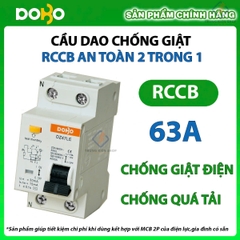 Cầu Dao Chống Giật RCCB 2P16-20-25-32-40-50-63A 30mA  DOBO KOREA đa năng - siêu nhạy - test giật trực tiếp