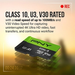 Thẻ nhớ Micro SD PNY 128G- Chuẩn 4K