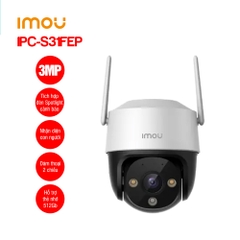 Camera wifi IMOU IPC-S31FEP 3MP -Ngoài trời, Xoay, Full color, đàm thoại 2 chiều, báo động còi và đèn