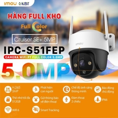Camera wifi 5.0 IMOU IPC-S51FEP-Ngoài trời,Xoay,Full color,đàm thoại 2 chiều, báo động còi và đèn