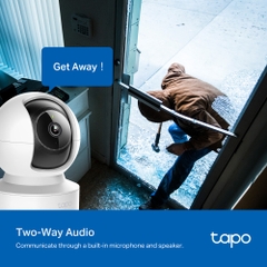 Camera giám sát Tapo C222, hiệu TP-LINK, có chức năng ghi hình, có khe gắn thẻ nhớ