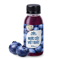 NƯỚC CỐT VIỆT QUẤT Chai 1Kg, tặng sách công thức, tiện dụng, trái cây tự nhiên, đậm đặc, chuyên dùng pha chế trà trái cây, soda